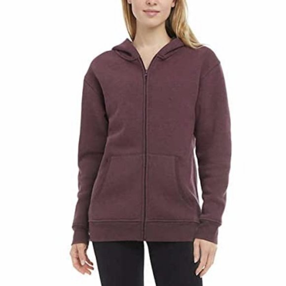 Danskin Ladies Soft Brushed Fleece Full Zip Hoodie -Purple- Medium - NWT - Picture 1 of 2